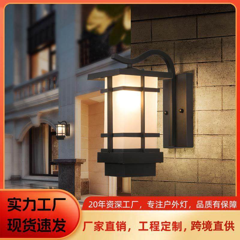 新中式室外壁灯阳台过道大门墙壁灯户外复古防水家用LED庭院壁灯