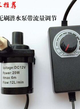 水钻机开槽机切割打孔机专用220V专用水泵  12V无刷新款潜水泵