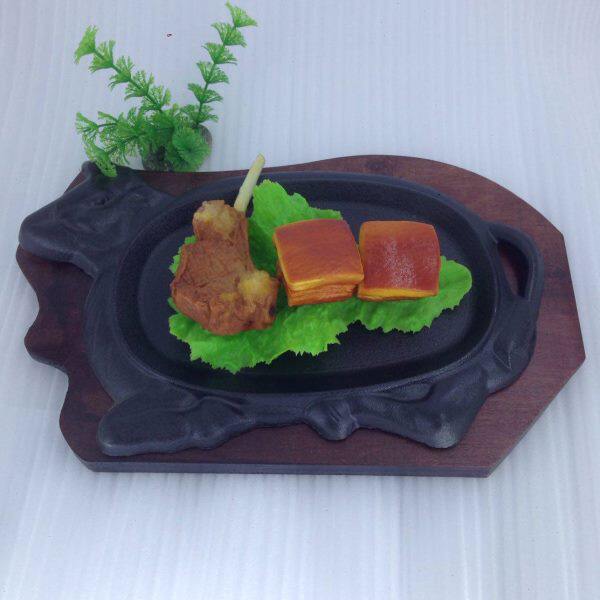 加厚牛头形牛排铁板烧烤盘牛肉铁板烧家用西餐厅烤肉锅韩国铸铁烧
