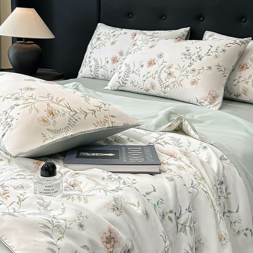 莱赛尔兰精天丝夏凉被凉感天丝薄被子四件套M丝滑裸睡空调被可机