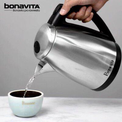 北欧青蛙 咖啡杯测专用不锈钢水壶BONAVITA 1.7升大容量精准控温