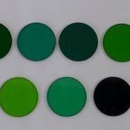LB1 绿色滤光镜 光学玻璃 绿色玻璃   12*12*1.5