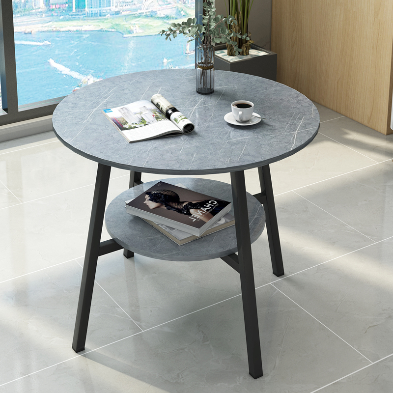 洽谈椅组合接e待圆双层休闲咖啡北欧风商务谈判会客桌轻奢网红阳