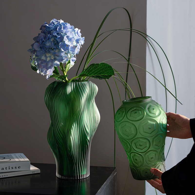 北欧花瓶轻奢高级感水培花瓶百合玫瑰轻奢高O级感花瓶摆件客厅插