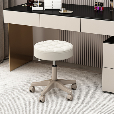 卧室梳妆凳网红化妆凳p子时尚美容美甲凳可升降带滑轮家用妆台圆
