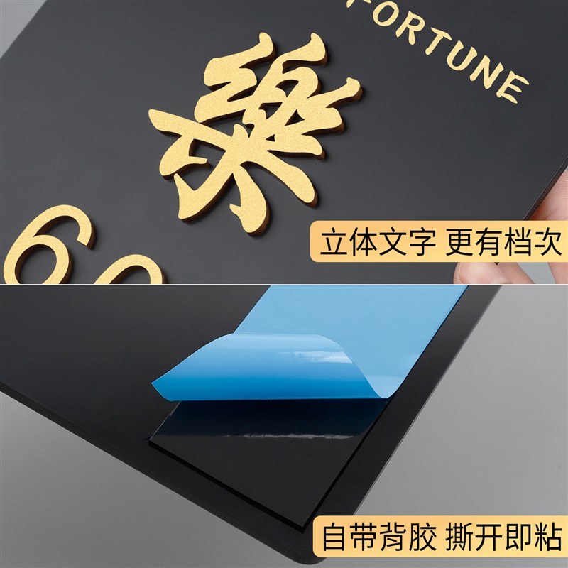 入户门牌号码牌家用轻奢创意民宿酒店门口立体数字房间号标识牌