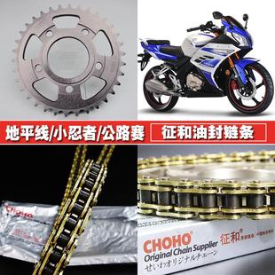 地平线街跑车小h忍者征和油封链条链盘5孔6孔520大小牙盘齿轮套链