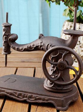 复古怀旧创意个性铸铁工艺品酒吧会所庭院家居装饰老式缝纫机摆件