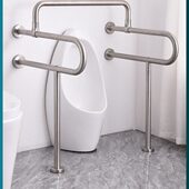 304不锈钢扶手卫生间厕所小便斗小便池安全拉手残疾人老年人扶手