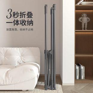 折叠晾衣架室内家用不占地落地简易卧室挂衣架免组装 阳台晾衣神器