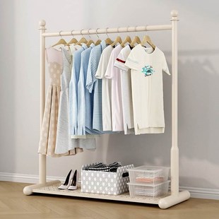 家用挂衣架落地卧室内挂衣服架子可折叠衣帽架阳台简易收纳晾衣架