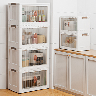 厨房收纳柜置物架落地多层2022新款多功能碗柜家用储物柜带门橱柜