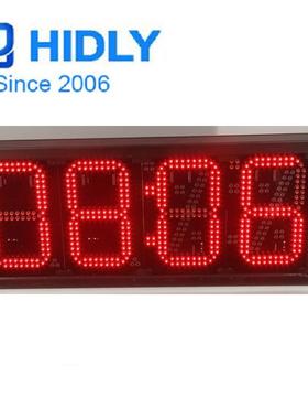 制作8寸户外红色时间温度显示屏GPRS时钟显示屏