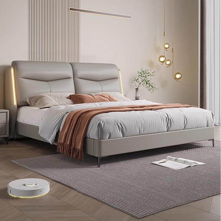 2024新款现代简约智能床网红轻奢软包床1.8米主卧双人大床真皮床,收纳整理,烫衣板及配件,淘宝优惠券,粉丝福利购,淘宝优惠卷