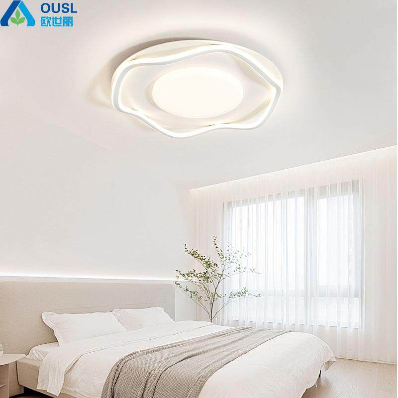 客厅吸顶灯现代简约大气房间主卧室书房家用圆形灯饰中山全屋灯具