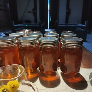 食品级加厚玻璃罐圆形1斤2斤蜂蜜瓶高档蜂蜜专用包装 储物密封空瓶