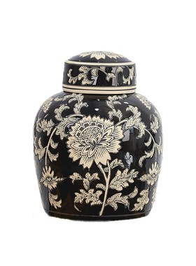 中欧式家居装饰粉彩陶瓷储物罐民宿客厅电视柜摆件玄关博古架摆设