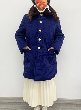 87海尉女棉大衣 女士冬季蓝色君迷冷冻I库中长款加厚保暖东北大衣