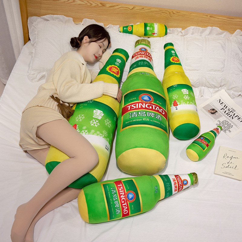 仿真啤酒抱枕沙发客厅靠背靠垫女生睡觉夹腿长条枕Z头宿舍男生