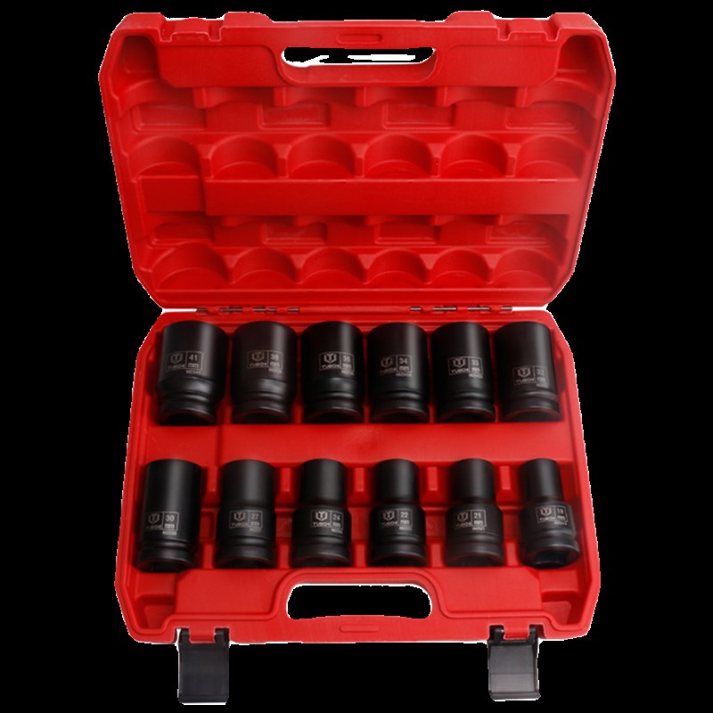 1寸风炮套筒25j.4mm接口加长气动套筒头省力扳手风动轮胎六角套头