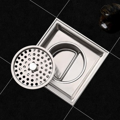 110管地漏防臭芯304大口径直排重力自封防堵防虫翻板下水道防臭器