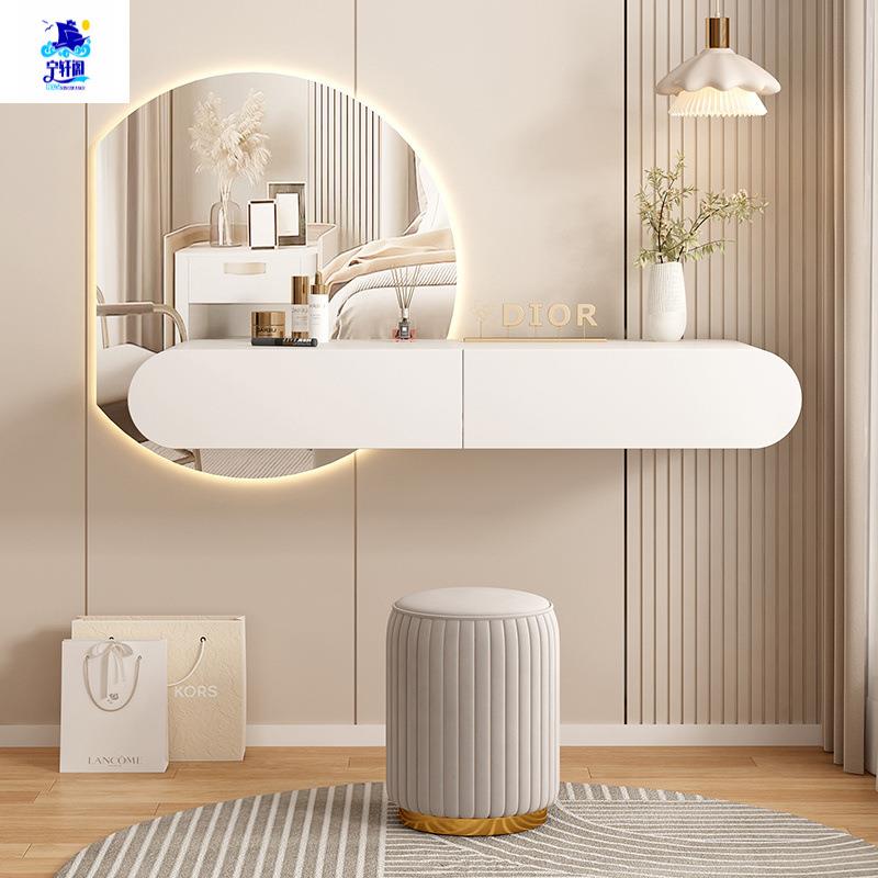 网红意式极简多功能储物化妆桌化妆台镜子轻奢卧室简约梳妆台主卧