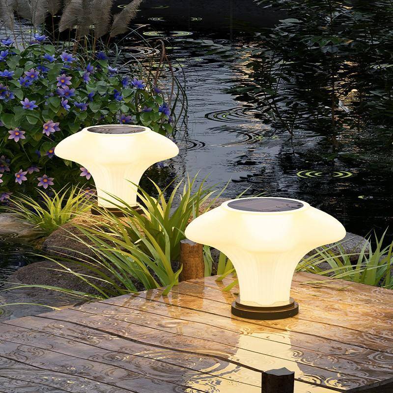 太阳能柱头灯别墅户外大门口门墩灯新中式庭院灯入户景观柱子灯