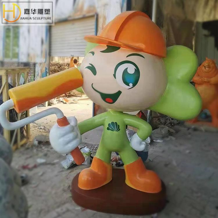 户外大型玻璃钢雕塑卡校园文化人物景观卡通摆件商场艺术雕塑制作