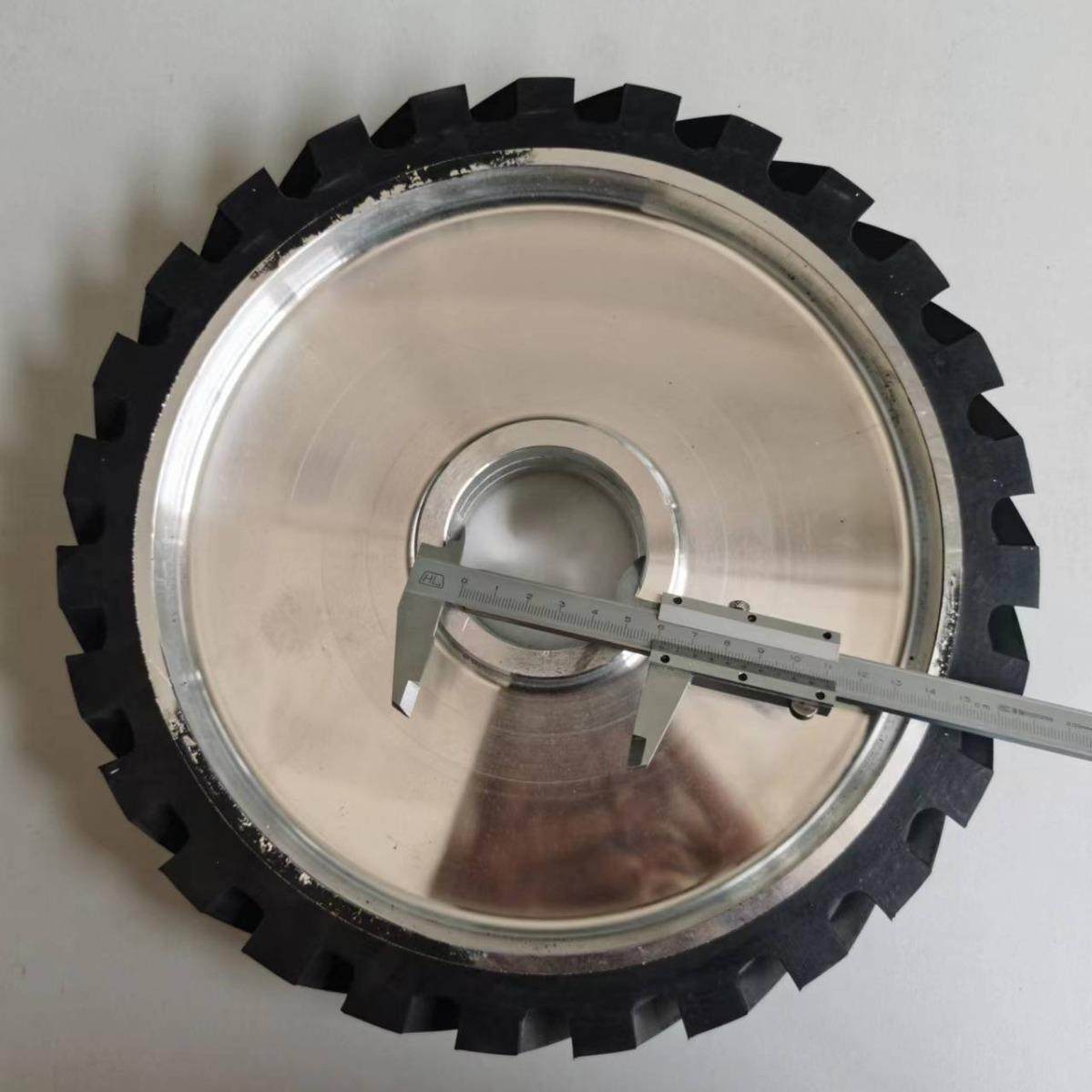 抛光机橡胶轮砂带机橡胶轮环带机械斜磨砂光轮