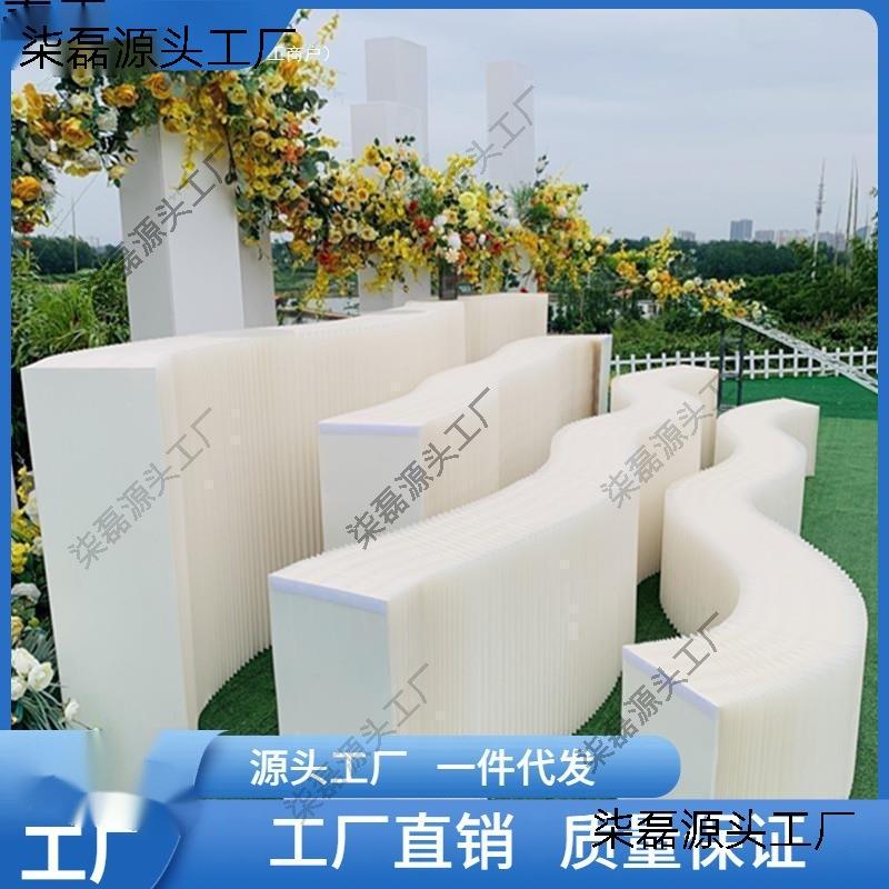 创意展示台多功能伸缩折叠纸展示架落地陈列架瓦楞纸凳纸质置物架