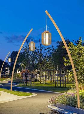 竹子高杆灯户外景观灯民宿灯庭院灯防水草坪灯公园路灯景区装饰灯