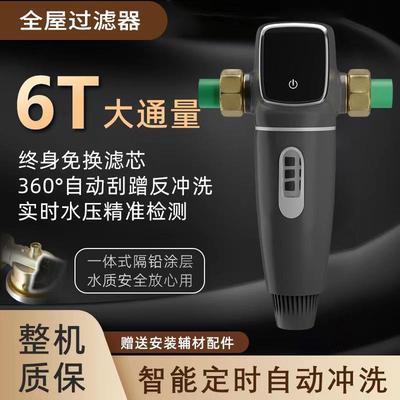 前置过滤器全自动智能定时清洗6T大流量全屋家用净水反冲洗过滤器