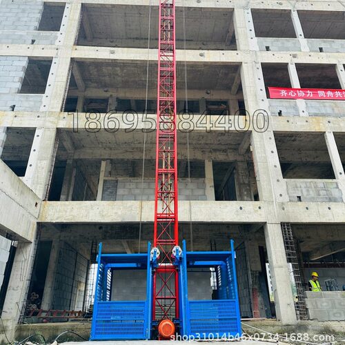 建筑施工龙门架升降吊篮物料提升机 电梯货梯施工升降机厂家
