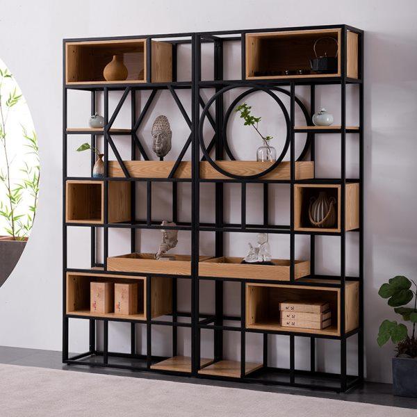 办公室铁艺复古置物架公司隔断书架储物架展示架镂空博古架多宝阁,商业/办公家具,办公储物柜,淘宝优惠券,粉丝福利购,淘宝优惠卷