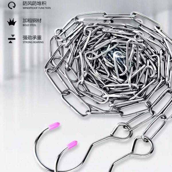 不锈钢晾衣链可折叠收纳链条防风多功能挂钩家用加粗阳台晾晒衣架,收纳整理,金属衣架,淘宝优惠券,粉丝福利购,淘宝优惠卷