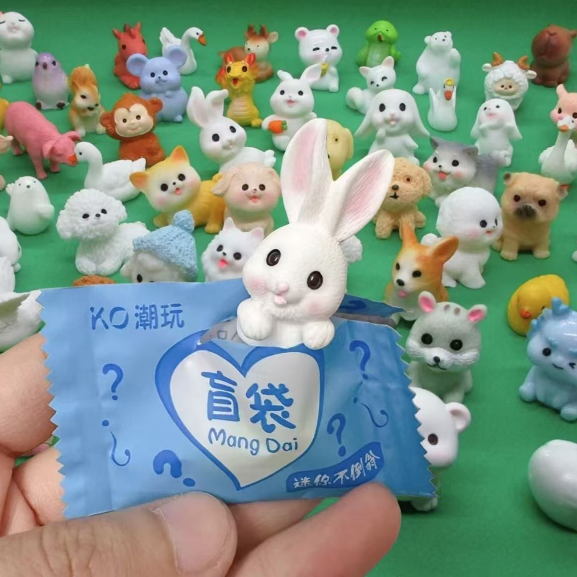 小动物盲袋公仔迷你可爱卡通模型摆件幼儿园奖励六一儿童节小礼物
