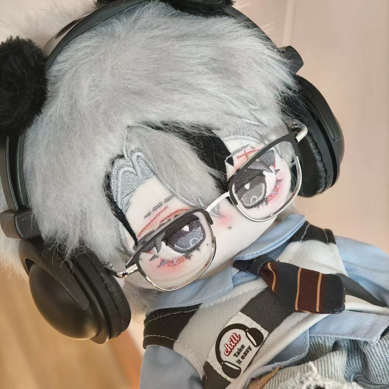 20cm正常体站姿有骨棉花娃娃小揪裸娃毛绒公仔玩偶礼物