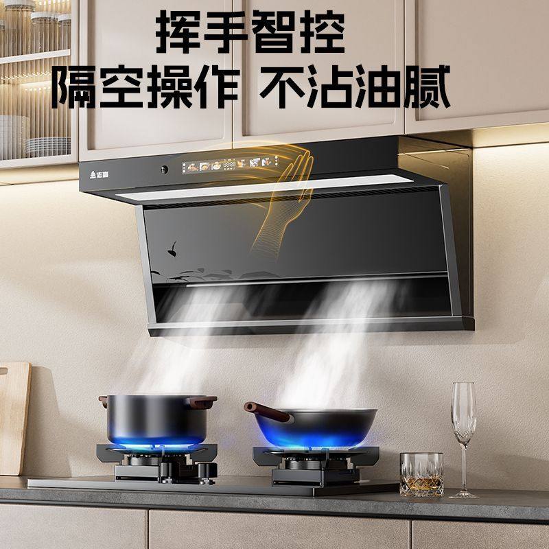 志高智能真变频欧式家用厨房抽油烟机燃气灶套装官方正品