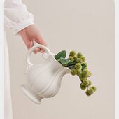 素烧侘寂风提壶陶瓷花瓶高级感客厅轻奢插花摆件水培鲜花装 饰品