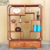 博古架小多宝阁茶壶架子桌面摆件展示架茶具收纳置物架实木古董架