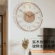 现代简约挂钟客厅亚克力挂钟透明 静音北欧时钟木针创意木钟日式