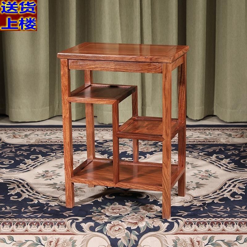 红木小茶几花梨木电话几实木客z厅置物架茶水桌鸡翅木茶桌边几角