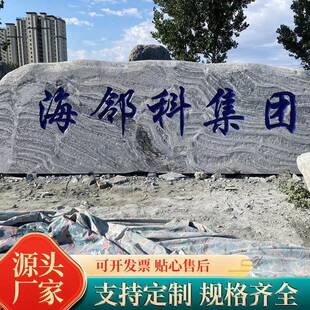 泰山大型景观石雪浪石风景刻字石自然石户外公司学校门牌石