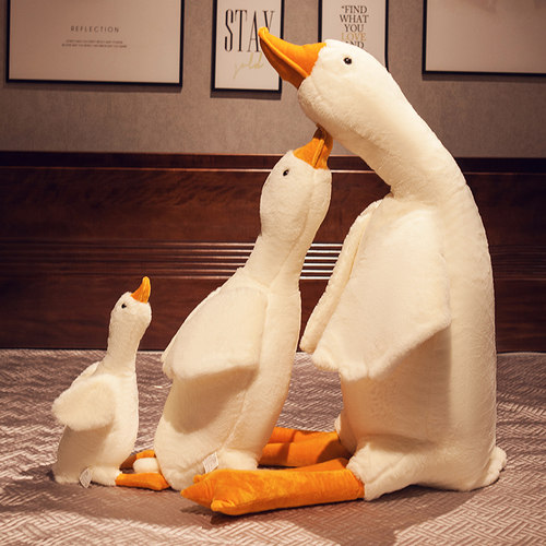 大白鹅玩偶趴趴鸭子毛绒玩具睡觉公仔抱枕女生网红婴儿圣诞节礼物