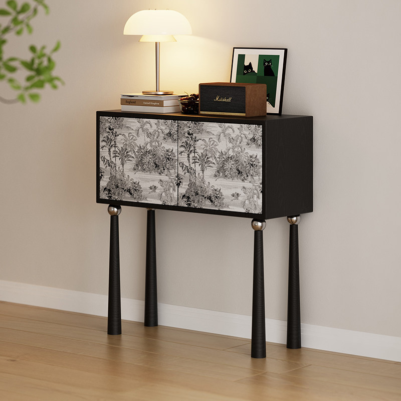 轻奢入户玄关柜进门客厅边柜家用门口收纳储物柜中古装饰柜玄关台