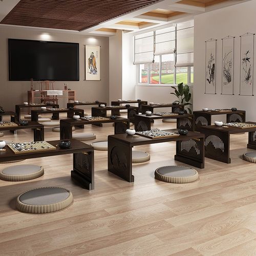 象棋桌可折叠棋盘桌辅导班培训桌子围棋书法坐地矮桌飘窗桌免安装