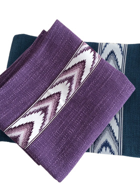 加厚纯色防滑棉麻布艺沙发垫四季F简约现代电视巾套罩紫色藏青