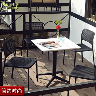 简约折叠茶几咖啡桌户外餐桌台办公会客桌子环保防水茶桌C72B黑色