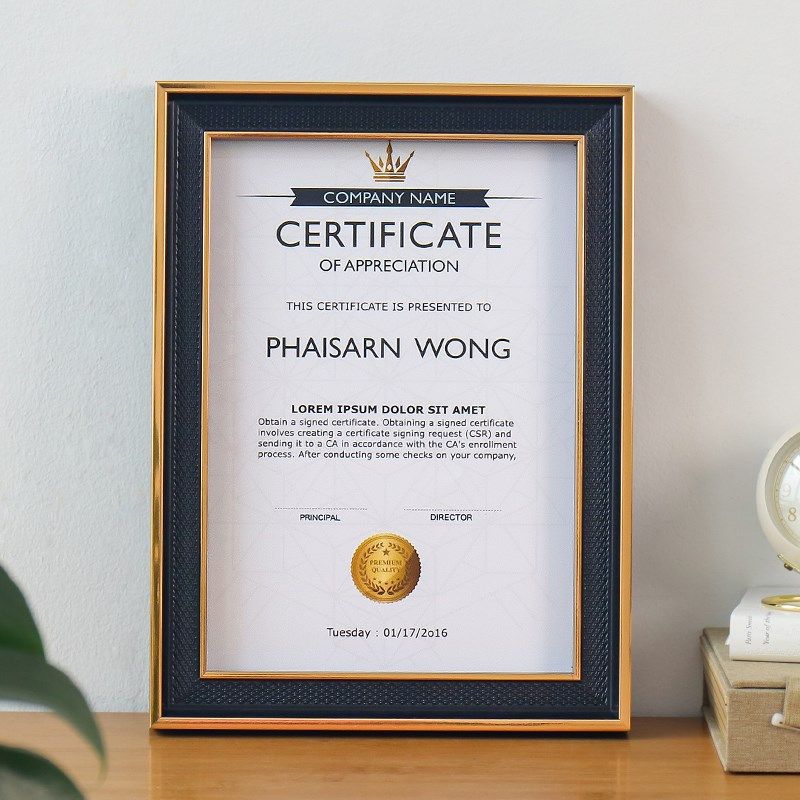 框a4定制证照展示框透明专利装裱授权书相框荣誉高级感