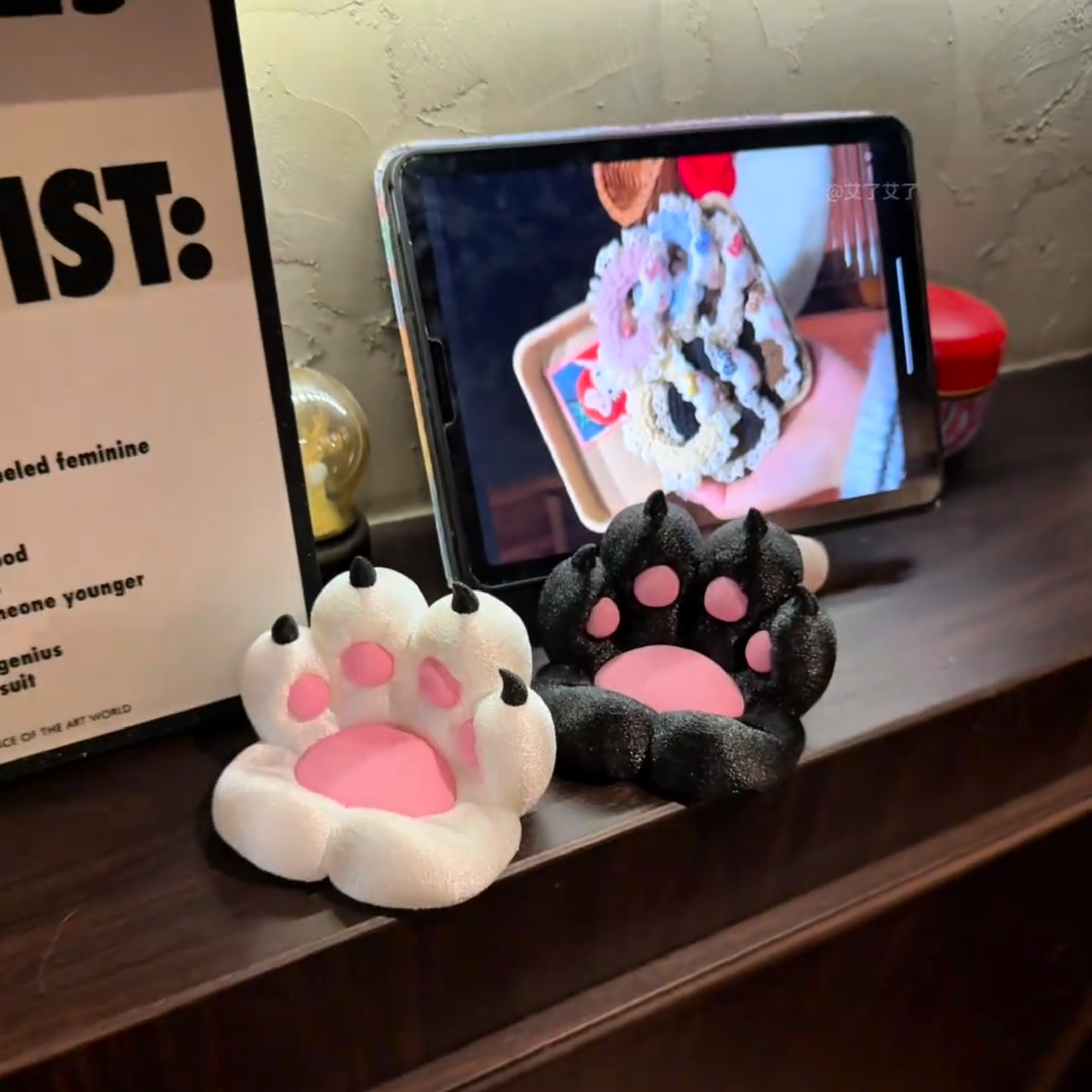 创意猫爪手机支架装饰品